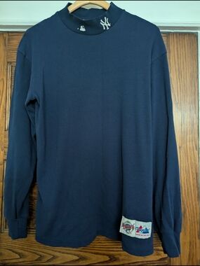New York Yankees Mock Neck Turtleneck Majestic Vintage Long Sleeve XL